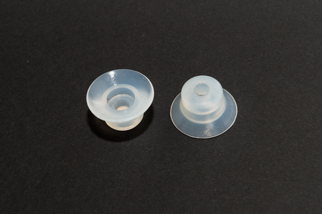 Lapos vákuumkorong, D= 25 mm, csatlakozó nélkül, szilikon átlátszó