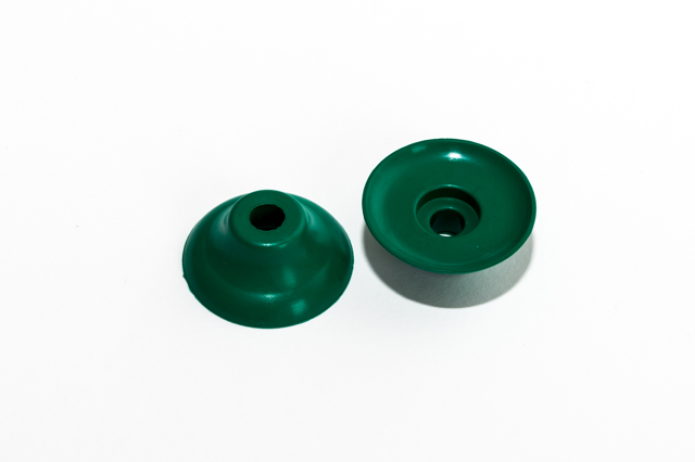 Lapos vákuumkorong, D= 30 mm, csatlakozó nélkül, FKM zöld
