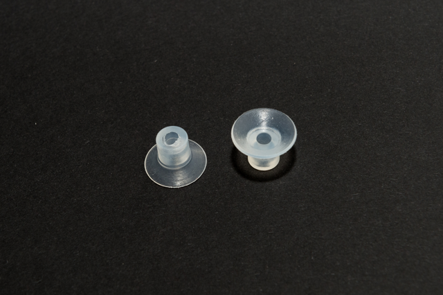 Lapos vákuumkorong, D= 16 mm, csatlakozó nélkül, szilikon átlátszó