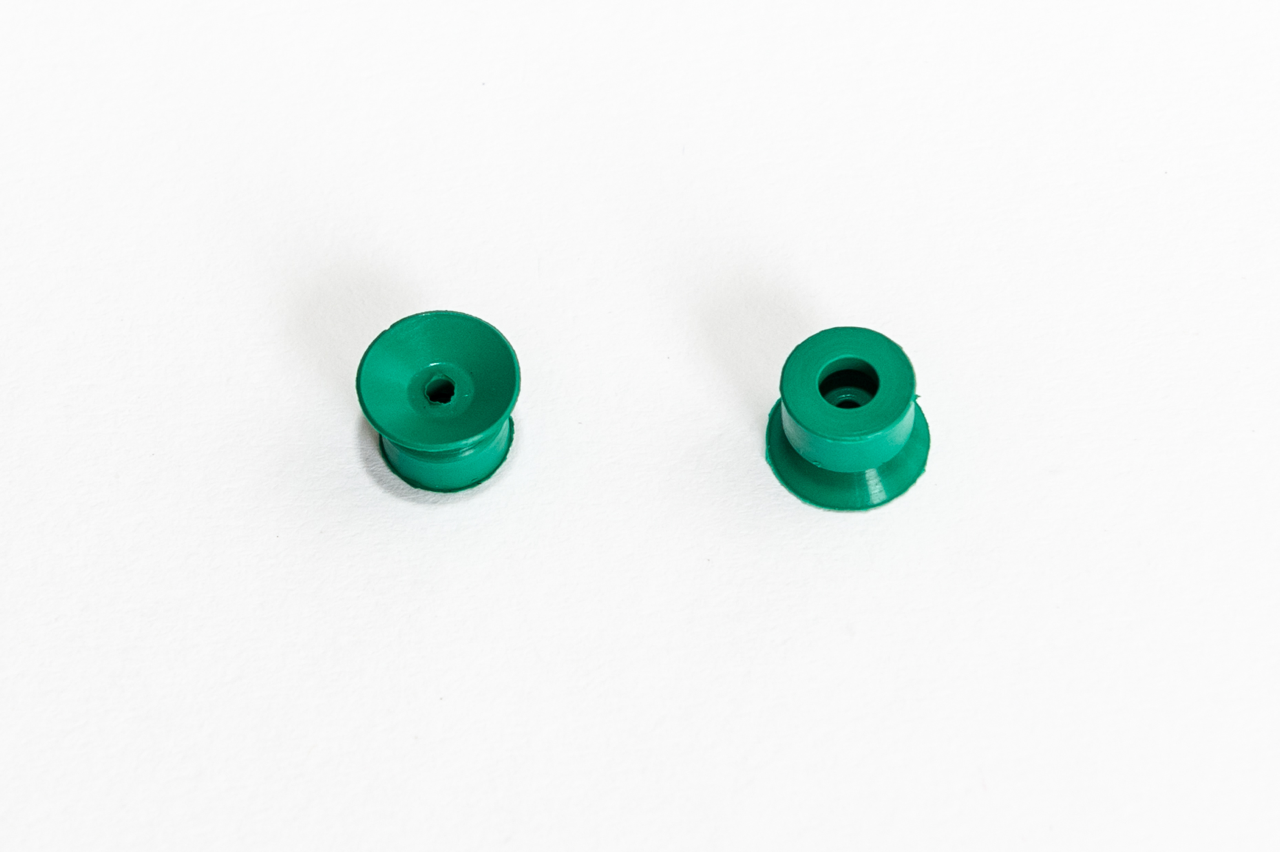 Lapos vákuumkorong, D= 10 mm, csatlakozó nélkül, FKM zöld