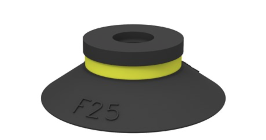 Lapos vákuumkorong, D= 28 mm, csatlakozó nélkül, NBR gyűrűvel
