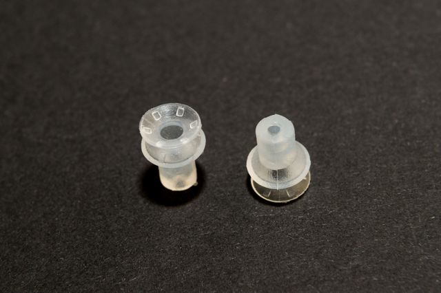 Harmonikás vákuumkorong, D= 8 mm, 1,5 redős, csatlakozó nélkül, szilikon átlátszó 65° Shore