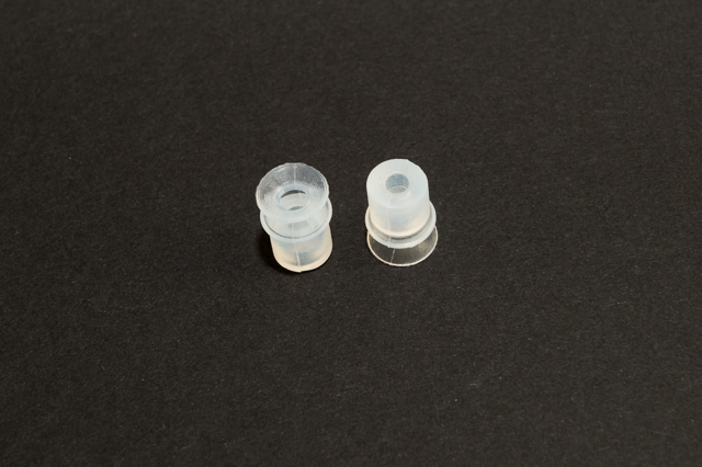 1,5 redős vákuumkorong vákuumkorong, D= 11 mm, 1,5 redős, csatlakozó nélkül, furattal 4 mm, SI átlátszó