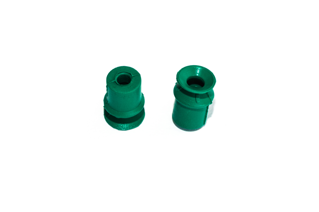 1,5 redős vákuumkorong vákuumkorong, D= 11 mm, 1,5 redős, csatlakozó nélkül, furattal 4 mm, FKM zöld