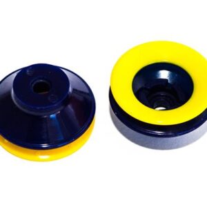 1,5 redős vákuumkorong, D= 40 mm, csatlakozó nélkül, thermoplastic polyurethane 30 (sárga ajakrész ) /60° (kék test) Shore keménység