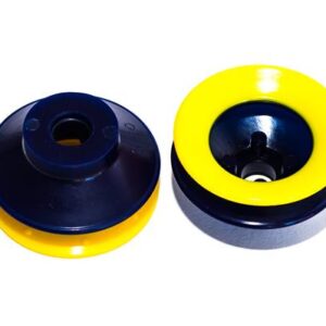 1,5 redős vákuumkorong, D= 50 mm, csatlakozó nélkül, thermoplastic polyurethane 30 (sárga ajakrész ) /60° (kék test) Shore keménység