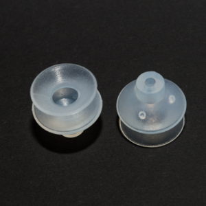 1,5 redős vákuumkorong vákuumkorong, D= 25 mm, 1,5 redős, csatlakozó nélkül, Felső furat 4 mm, SI átlátszó