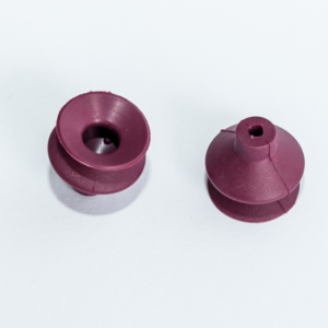 1,5 redős vákuumkorong vákuumkorong, D= 25 mm, 1,5 redős, Felső furat 4 mm, csatlakozó nélkül, HNBR borvörös, 60° Shore 