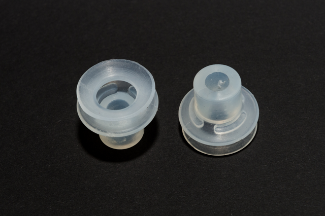 1,5 redős vákuumkorong, D= 27 mm, csatlakozó nélkül, szilikon átlátszó 30° Shore