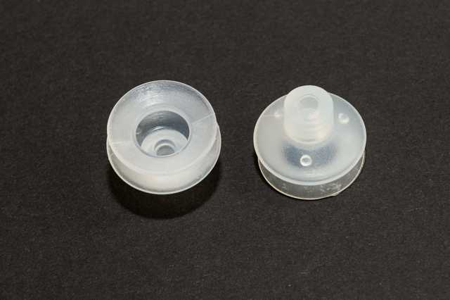 1,5 redős vákuumkorong vákuumkorong, D= 22 mm, 1,5 redős, csatlakozó nélkül, SI átlátszó