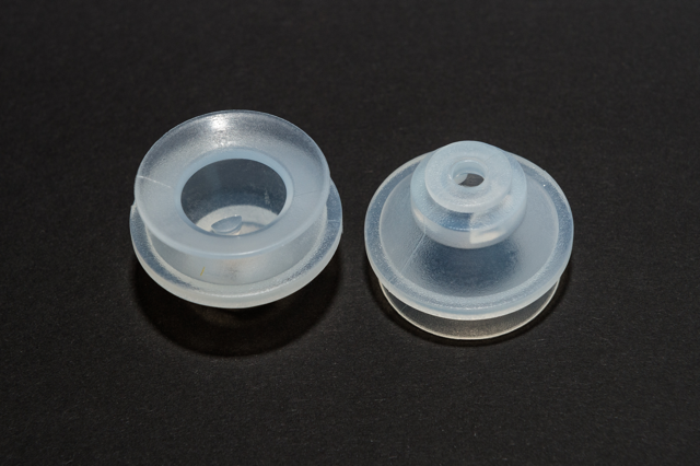 1,5 redős vákuumkorong, D= 33 mm, csatlakozó nélkül, szilikon átlátszó