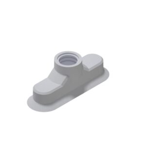 Ovális/téglalap alakú lapos vákuumkorong, 60 x 20 mm, csatlakozó nélkül, gyűrűvel, szilikon átlátszó