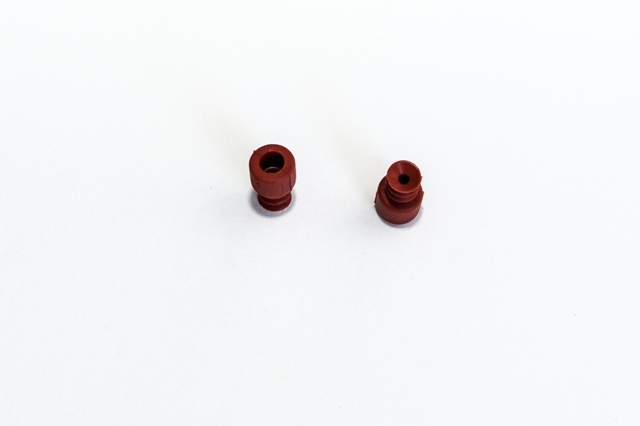 Harmonikás vákuumkorong, D= 6,5 mm, 2,5 redős, csatlakozó nélkül, SI vörös erősített