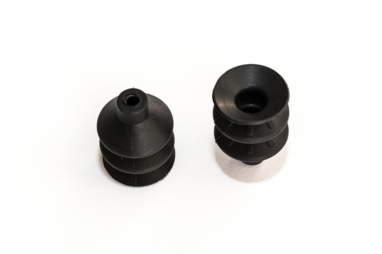 Harmonikás vákuumkorong, D= 25 mm, 2,5 redős, csatlakozó nélkül, NBR fekete