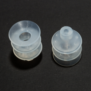 Harmonikás vákuumkorong, D= 25 mm, 2,5 redős, csatlakozó nélkül, szilikon átlátszó