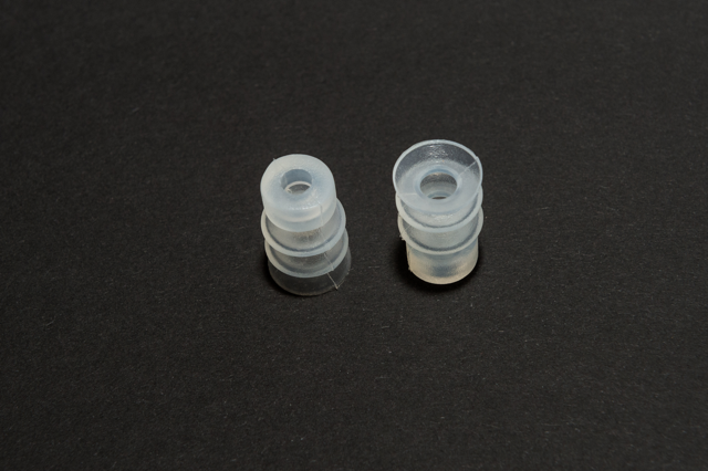 Harmonikás vákuumkorong, D= 14 mm, 2,5 redős, csatlakozó nélkül, szilikon áttetsző