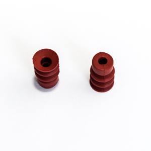 Harmonikás vákuumkorong, D= 14 mm, 2,5 redős, csatlakozó nélkül, szilikon vörös erősített