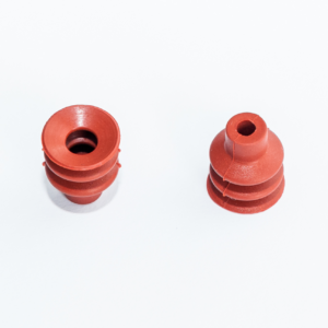 Harmonikás vákuumkorong, D= 18 mm, 2,5 redős, csatlakozó nélkül, szilikon piros