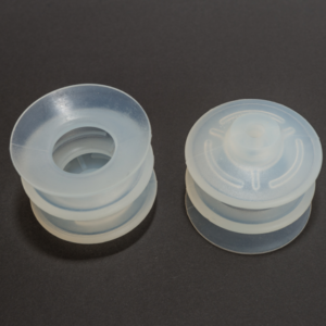 Harmonikás vákuumkorong, D= 62 mm, 2,5 redős, csatlakozó nélkül, szilikon átlátszó