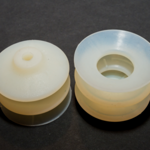 Harmonikás vákuumkorong, D= 62 mm, 2,5 redős, csatlakozó nélkül, szilikon átlátszó 30 Shore