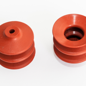 Harmonikás vákuumkorong, D= 62 mm, 2,5 redős, csatlakozó nélkül, szilikon piros erősített
