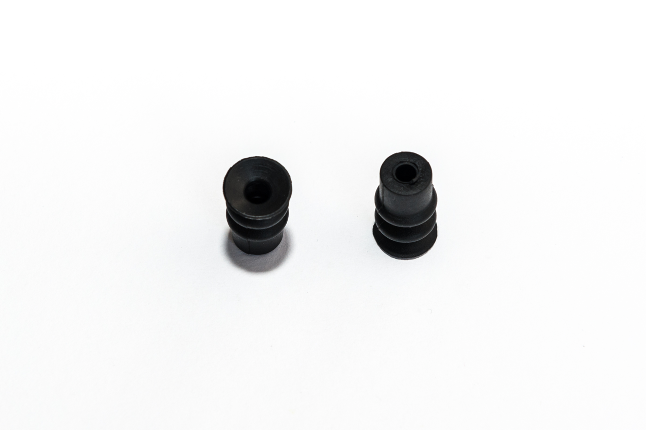 Harmonikás vákuumkorong, D= 12 mm, 2,5 redős, 4 mm-es furat, csatlakozó nélkül, NBR