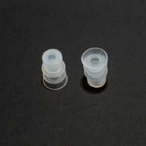 Harmonikás vákuumkorong, D= 12 mm, 2,5 redős, 4 mm-es furat, csatlakozó nélkül, szilikon 30° Shore