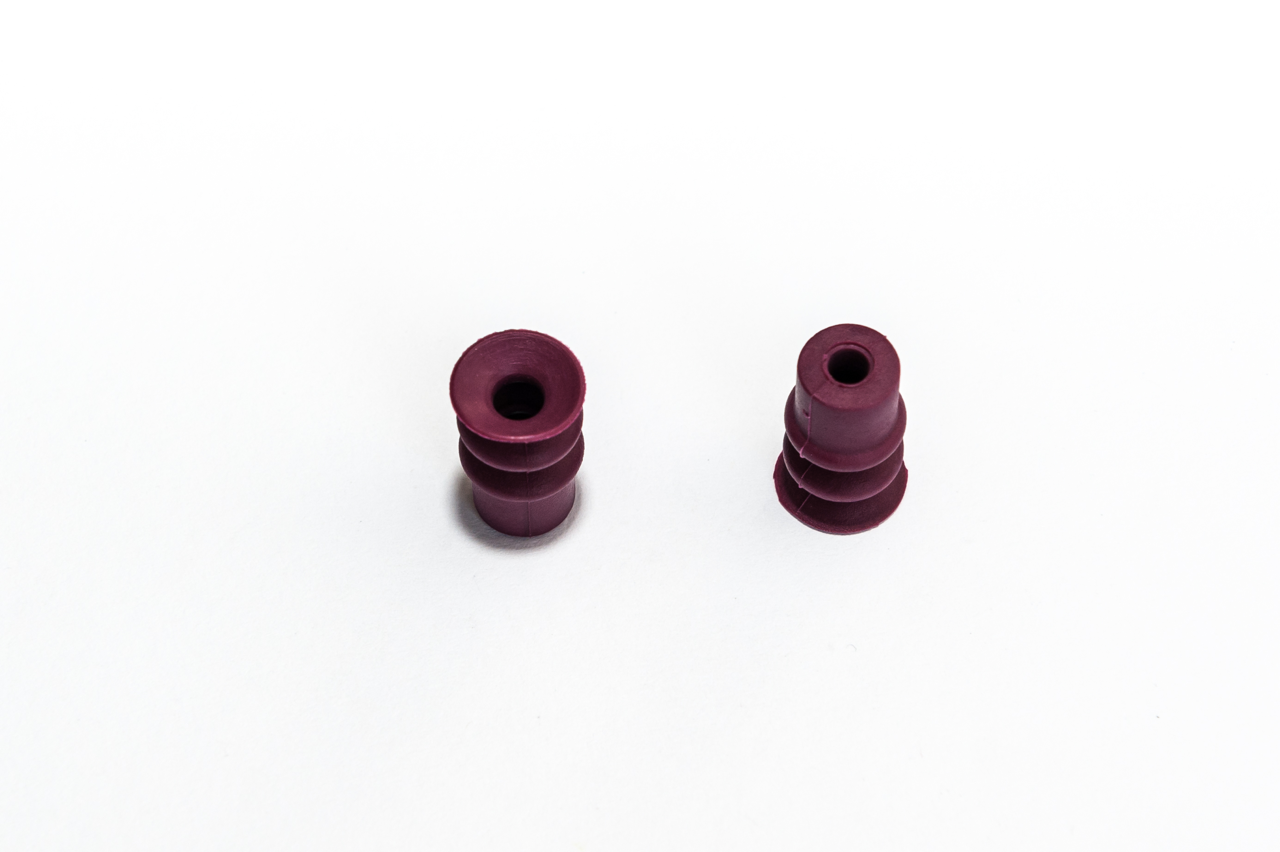 Harmonikás vákuumkorong, D= 12 mm, 2,5 redős, 4 mm-es furat, csatlakozó nélkül, HNBR