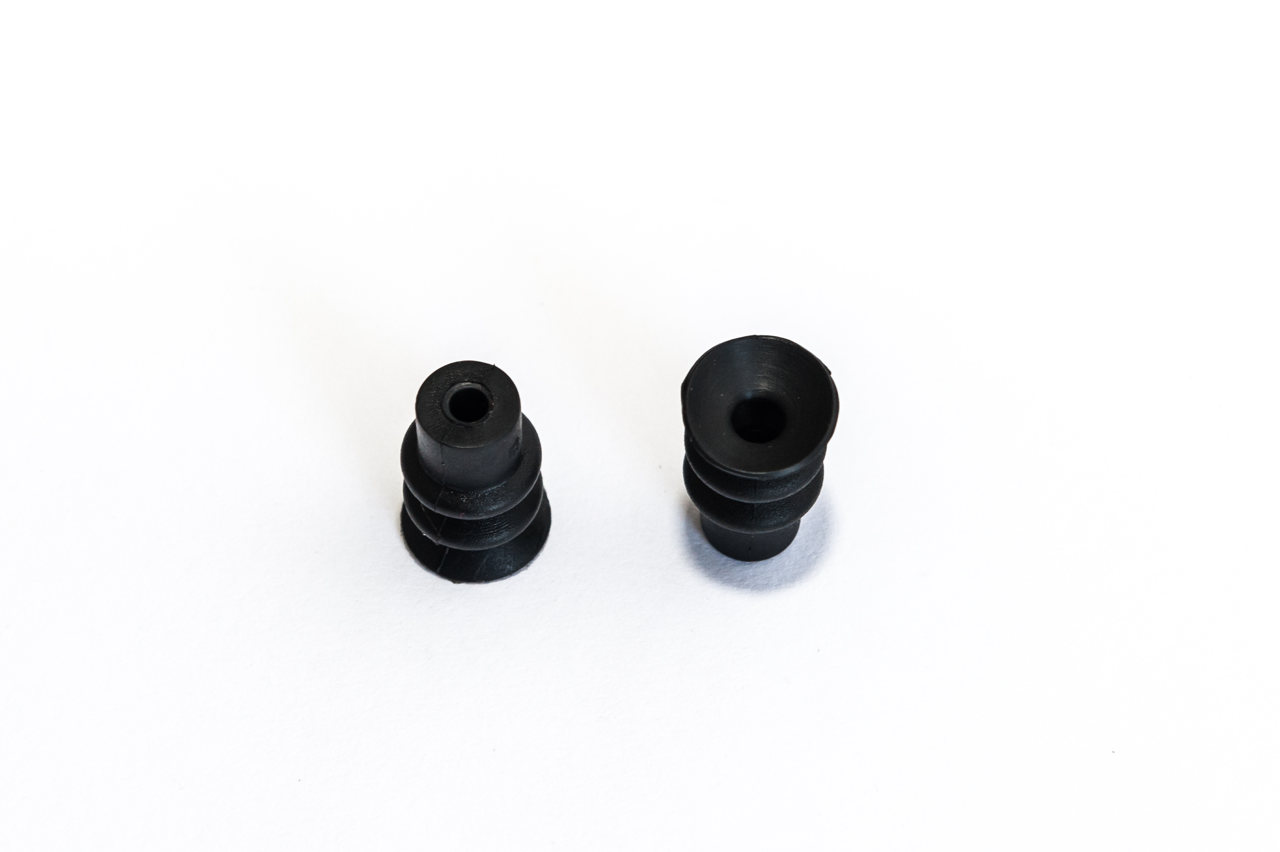 Harmonikás vákuumkorong, D= 14 mm, 2,5 redős, csatlakozó nélkül, NBR fekete