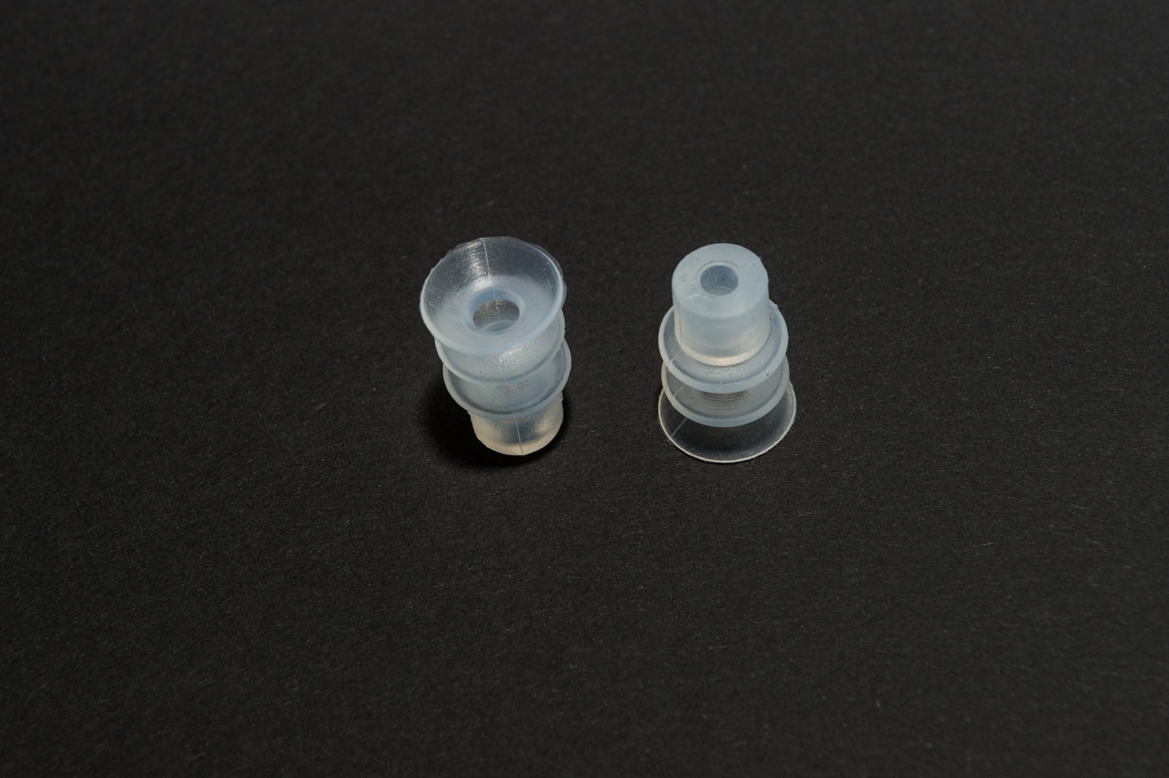 Harmonikás vákuumkorong, D= 14 mm, 2,5 redős, csatlakozó nélkül, szilikon