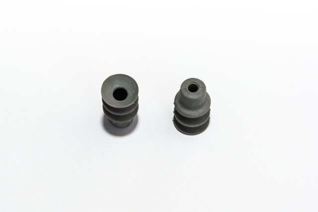 Harmonikás vákuumkorong, D= 14 mm, 2,5 redős, csatlakozó nélkül, natúr gumi szürke 40 Shore