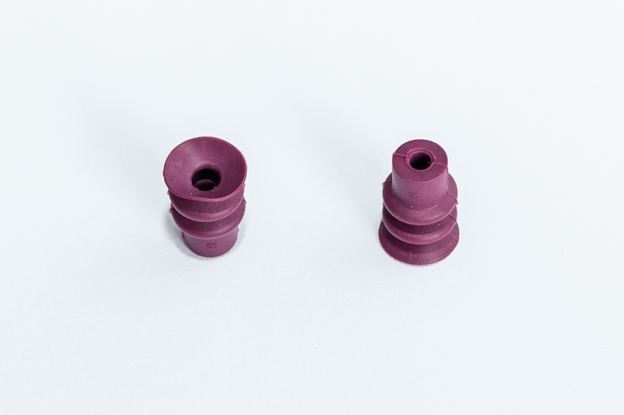 Harmonikás vákuumkorong, D= 14 mm, 2,5 redős, csatlakozó nélkül, HNBR borvörös