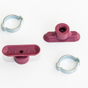 Ovális/négyszögletű-lapos vákuumkorong 30 x 10 mm, csatlakozó nélkül, gyűrűvel, HNBR
