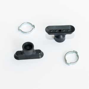 Ovális/négyszögletű-lapos vákuumkorong 45 x 15 mm, csatlakozó nélkül, gyűrűvel, NBR fekete