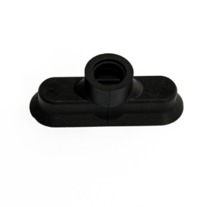 Ovális/téglalap alakú-lapos vákuumkorong 60 x 20 mm, csatlakozó nélkül, NBR fekete,gyűrűvel