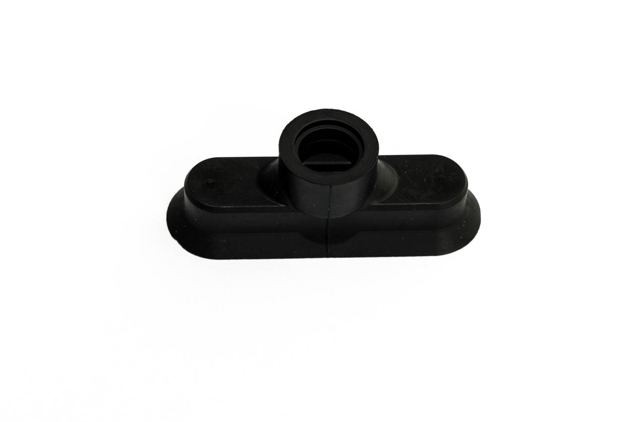 Ovális/téglalap alakú-lapos vákuumkorong 60 x 20 mm, csatlakozó nélkül, NBR fekete,gyűrűvel
