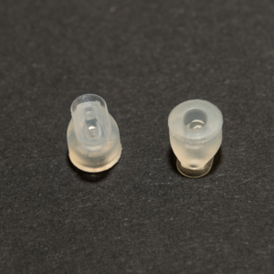 Ovális/téglalap alakú-lapos vákuumkorong 7 x 4 mm, csatlakozó nélkül, szilikon átlátszó