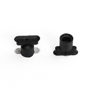 Ovális/téglalap-lapos vákuumkorong 15 x 5 mm, csatlakozó nélkül, NBR fekete, gyűrűvel