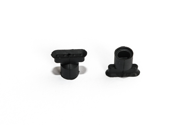 Ovális/téglalap-lapos vákuumkorong 15 x 5 mm, csatlakozó nélkül, NBR fekete, gyűrűvel
