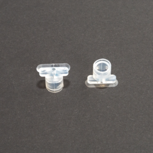 Ovális/téglalap-lapos vákuumkorong, 15 x 5 mm, csatlakozó nélkül, szilikon átlátszó, gyűrűvel