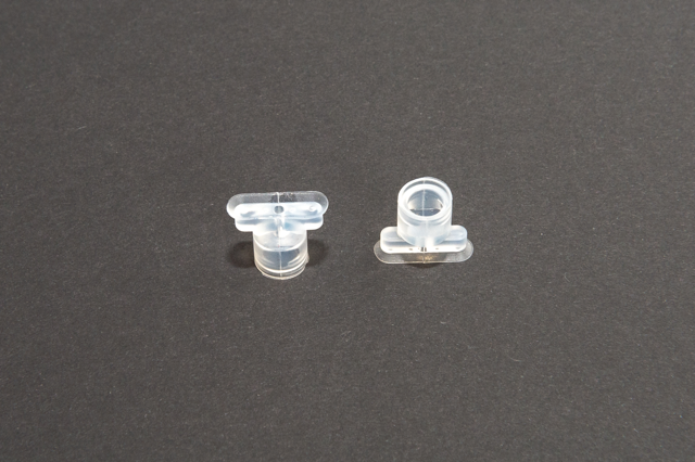 Ovális/téglalap-lapos vákuumkorong, 15 x 5 mm, csatlakozó nélkül, szilikon átlátszó, gyűrűvel