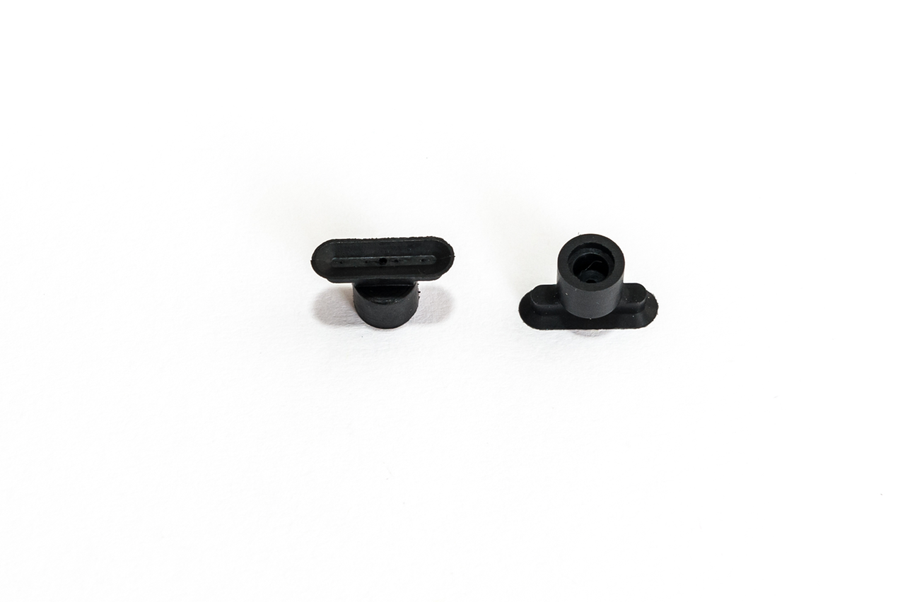 Ovális/téglalap alakú, lapos vákuumkorong 18 x 6 mm, csatlakozó nélkül, NBR fekete