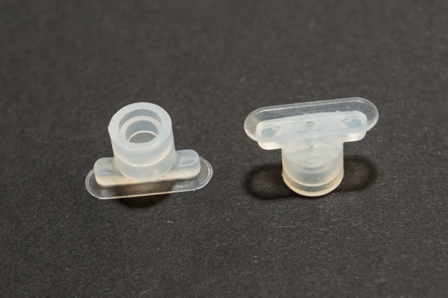 Ovális/téglalap alakú-lapos vákuumkorong 18 x 6 mm, csatlakozó nélkül, szilikon