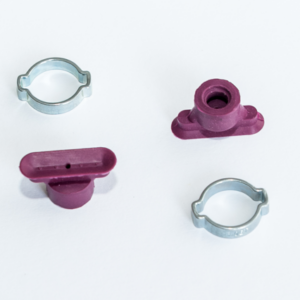 Ovális/téglalap alakú csésze 24 x 8 mm, csatlakozó nélkül, HNBR borvörös,gyűrűvel