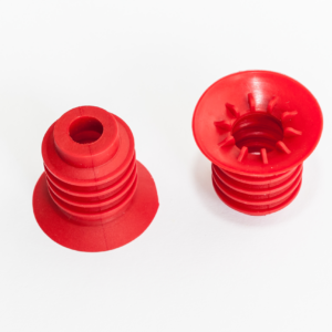 Harmonikás vákuumkorong D= 41 mm, 4,5 redős, csatlakozó nélkül, szilikon piros