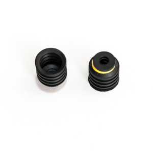 Harmonikás vákuumkorong, D= 20 mm, 4,5 redős, csatlakozó nélkül, NBR fekete gyűrűvel 
