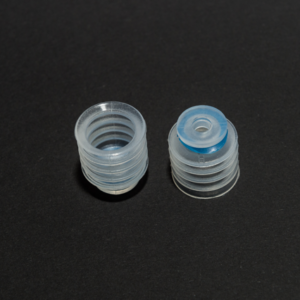 Harmonikás vákuumkorong, D= 20 mm, 4,5 redős, csatlakozó nélkül, szilikon átlátszó gyűrűvel 