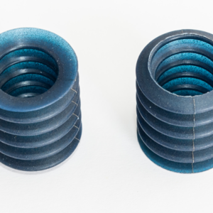Harmonikás vákuumkorong, D= 36 mm, 5,5 redős, csatlakozó nélkül, szilikon érzékelhető kék