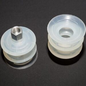 Harmonikás vákuumkorong, D= 60 mm, 2,5 redős, Csatlakozó Belső menet 1/4" integrált, SI átlátszó