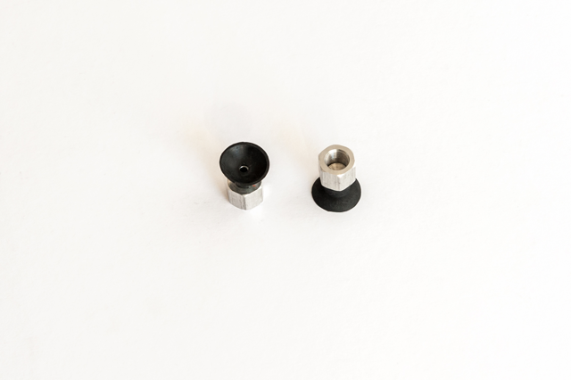 Lapos vákuumkorong, D= 22 mm, Csatlakozó Belső menet 1 /8" vulkanizált, NBR